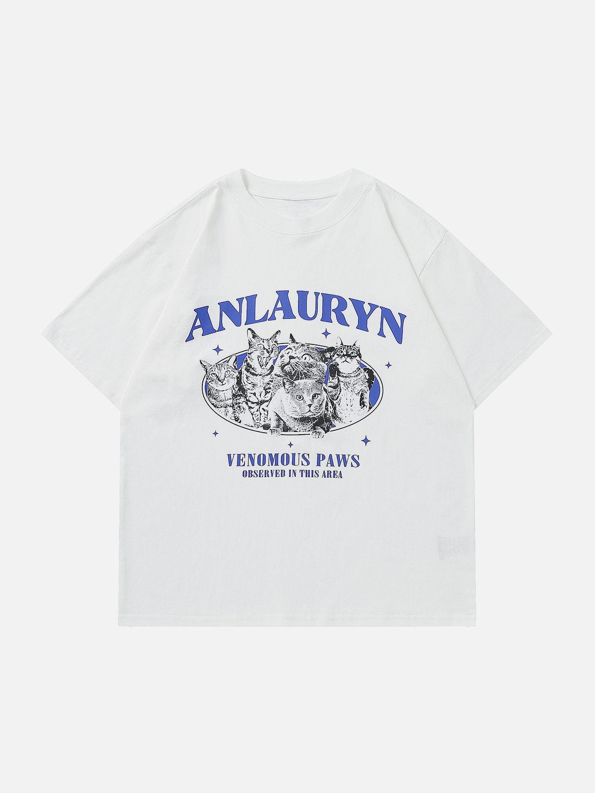 T-shirt imprimé lettre Cat Element