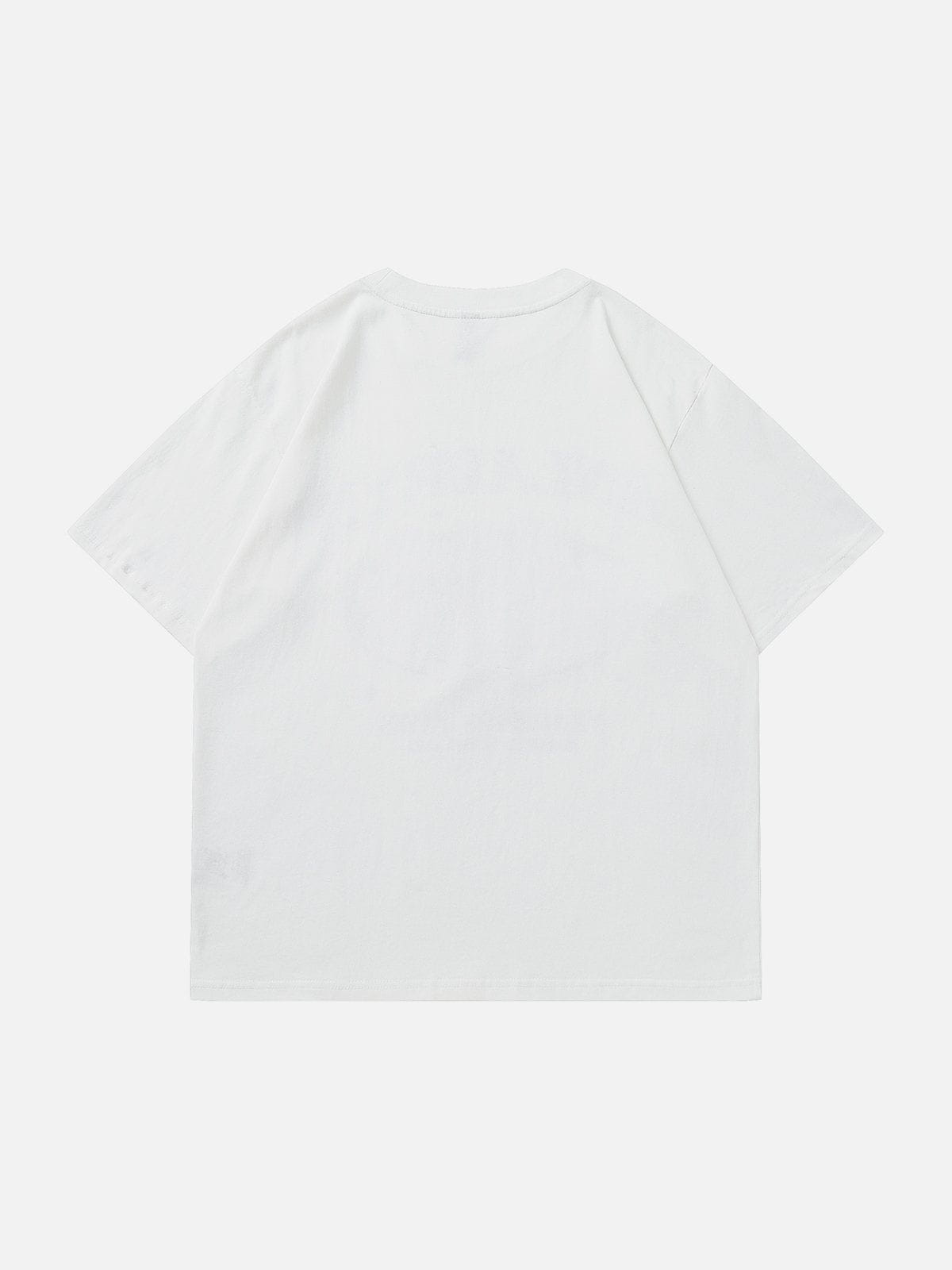 T-shirt imprimé lettre Cat Element