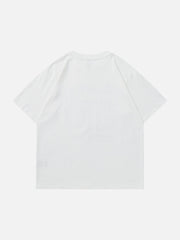 T-shirt imprimé lettre Cat Element