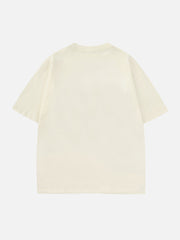 T-shirt imprimé chat brodé