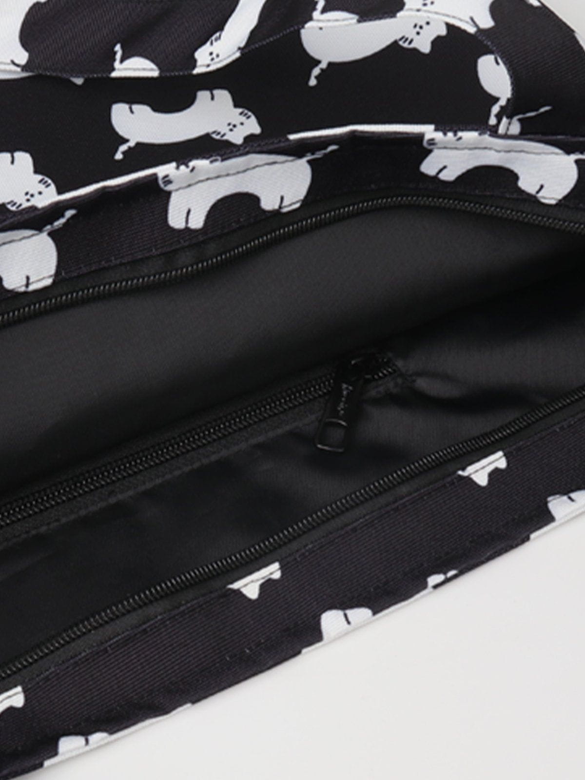 Cat Print Canvas Shoulder Bag Bag