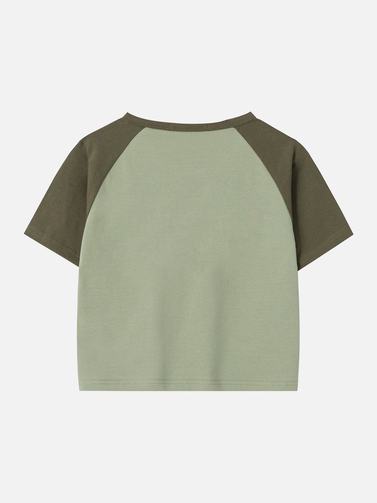Cat Print Patchwork Regular Tee