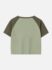 Cat Print Patchwork Regular Tee