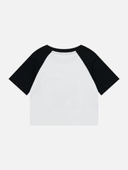 Cat Print Patchwork Tee