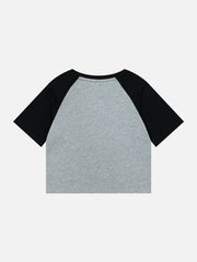 Cat Print Patchwork Tee