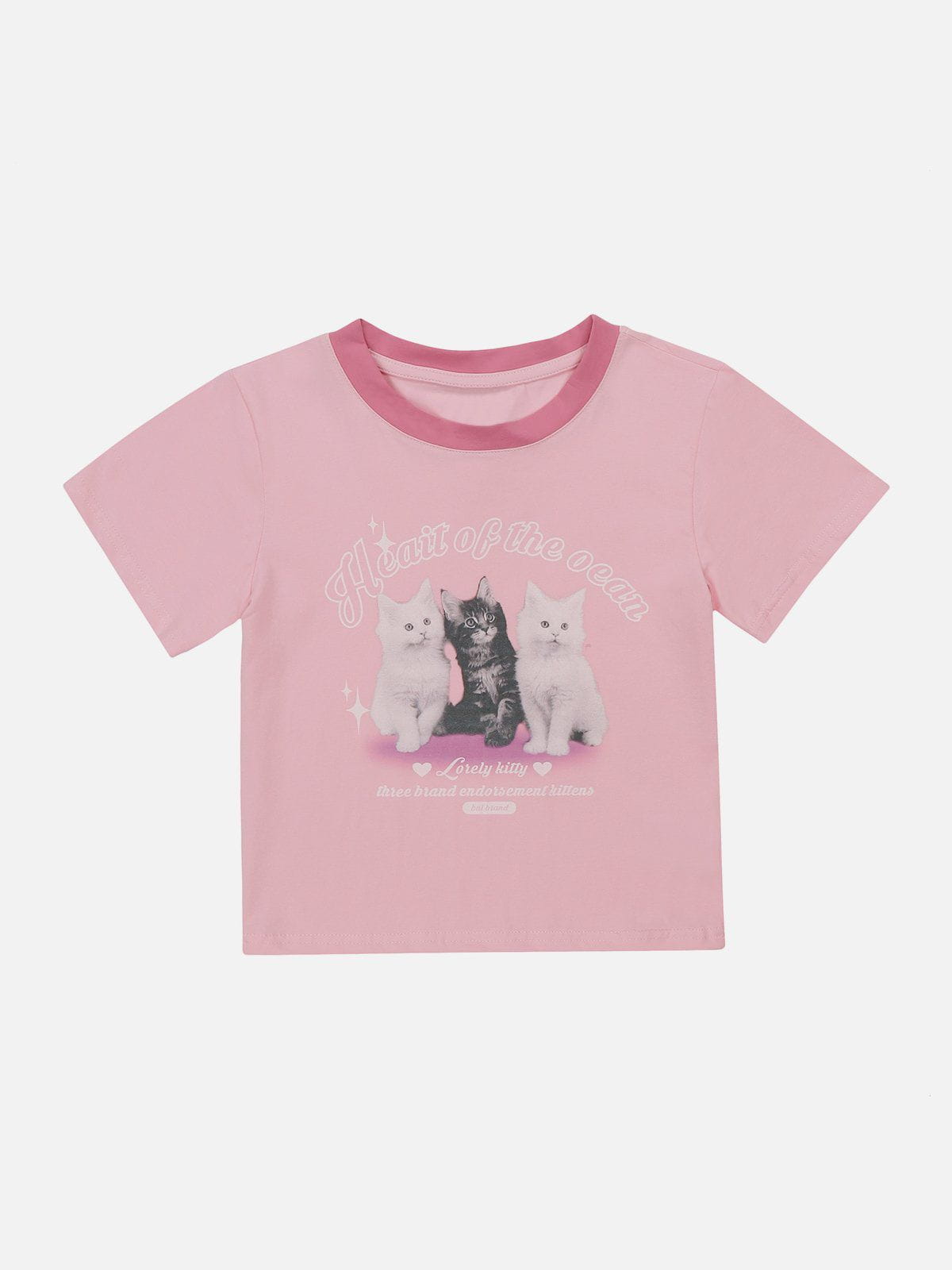 T-shirt étoile à imprimé chat