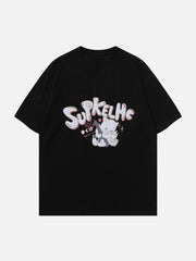 T-shirt imprimé chat