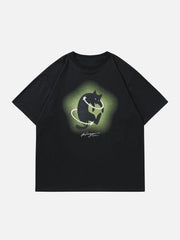T-shirt imprimé chat