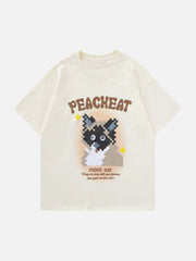 T-shirt imprimé chat