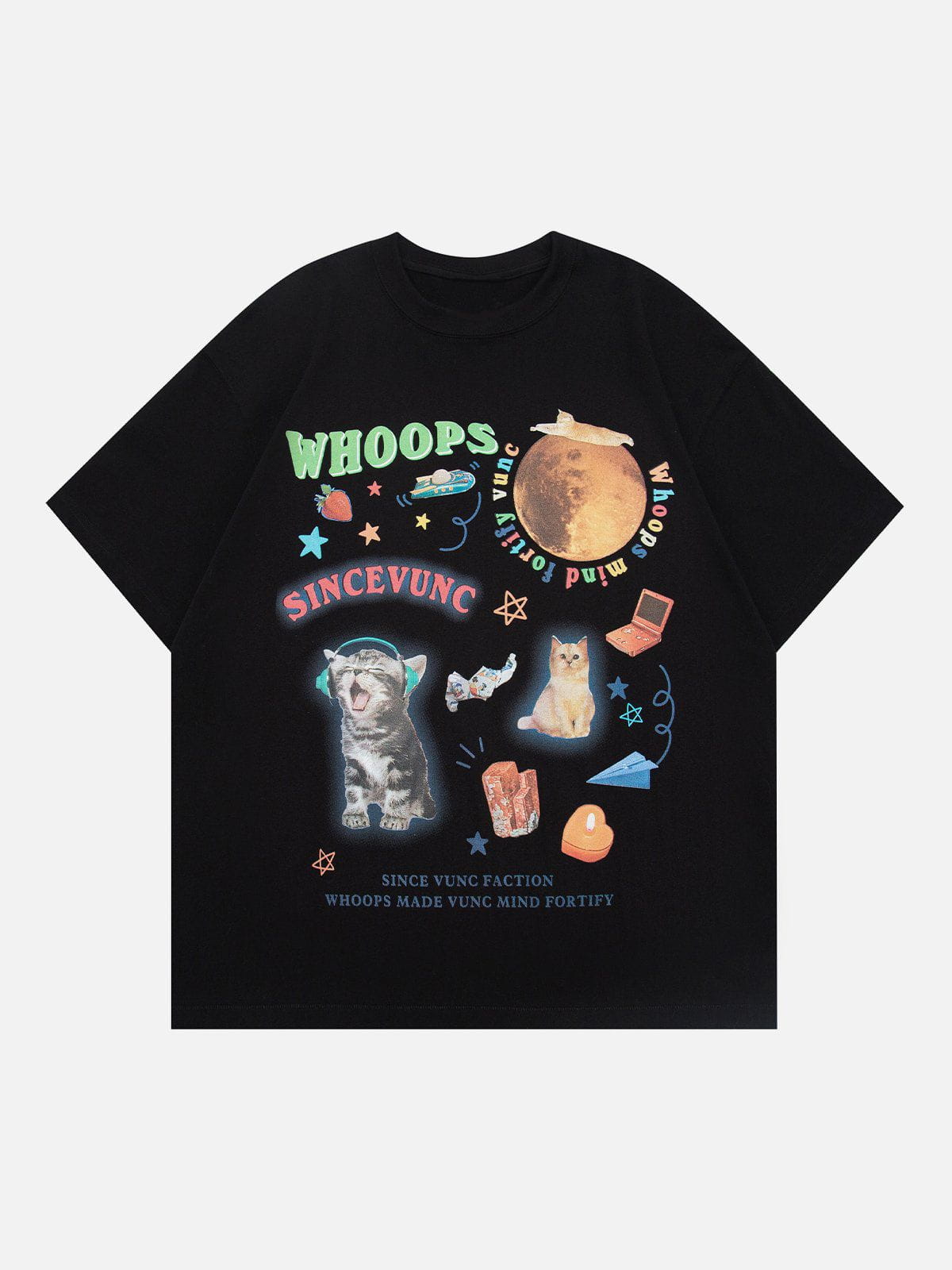 T-shirt imprimé puzzle avec images de chats