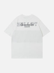 T-shirt à imprimé contrasté en chaîne