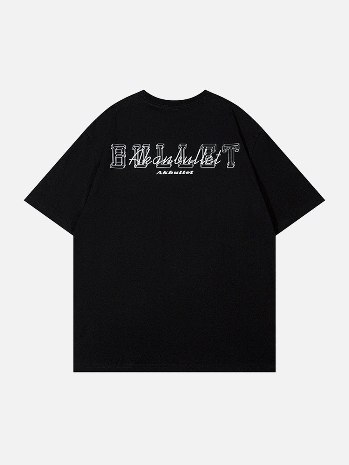 T-shirt à imprimé contrasté en chaîne