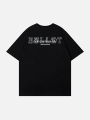 T-shirt à imprimé contrasté en chaîne