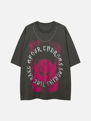 T-shirt imprimé squelette en chaîne