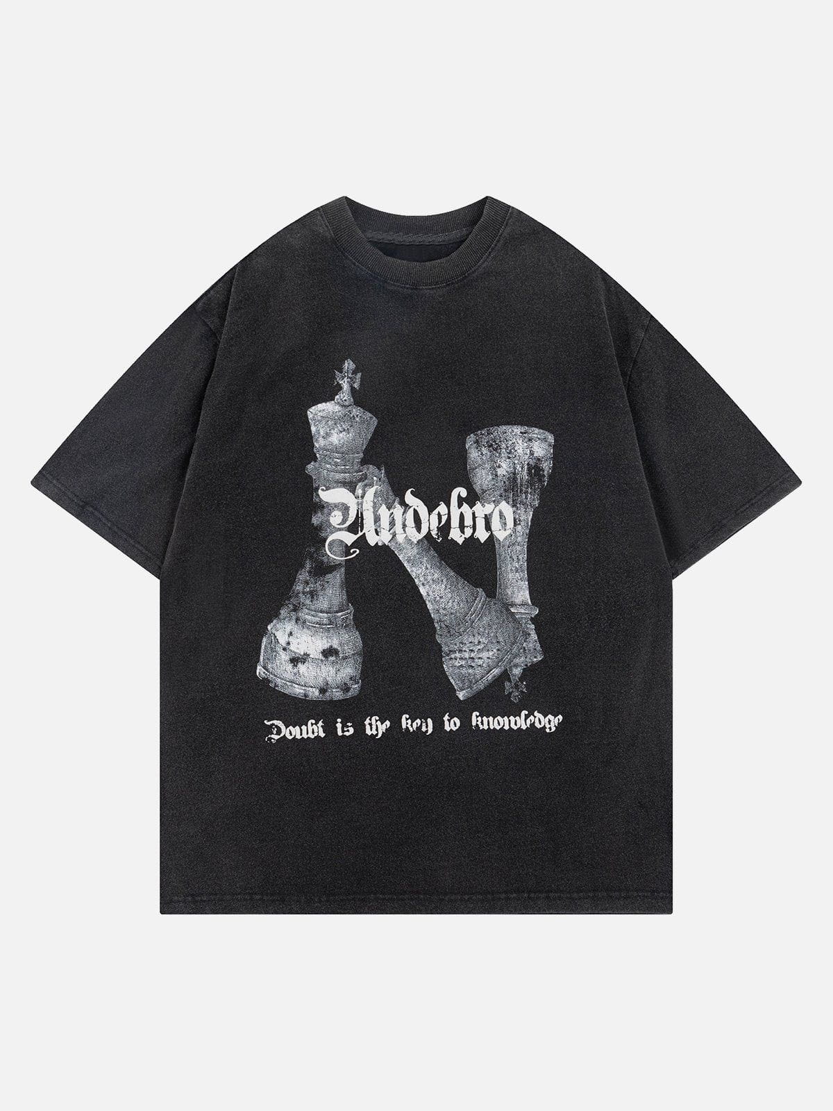 Chess Print Washed Tee