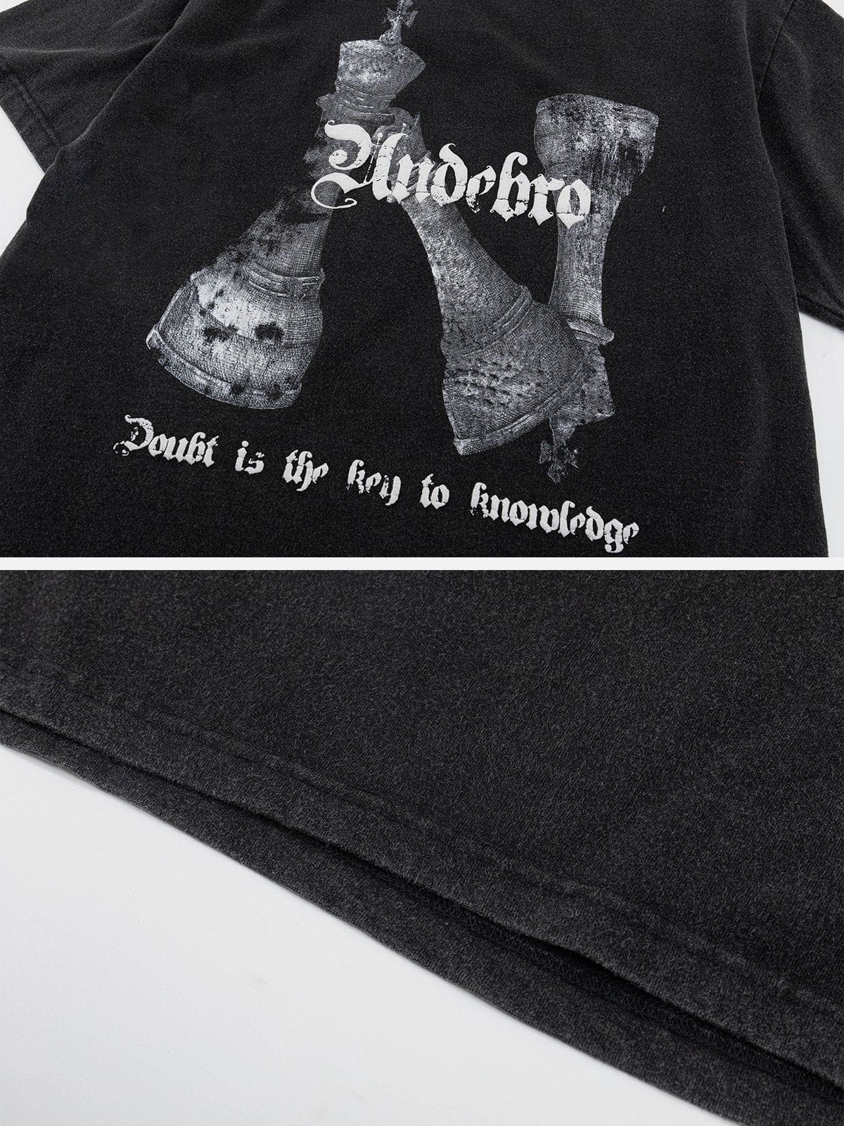 Chess Print Washed Tee