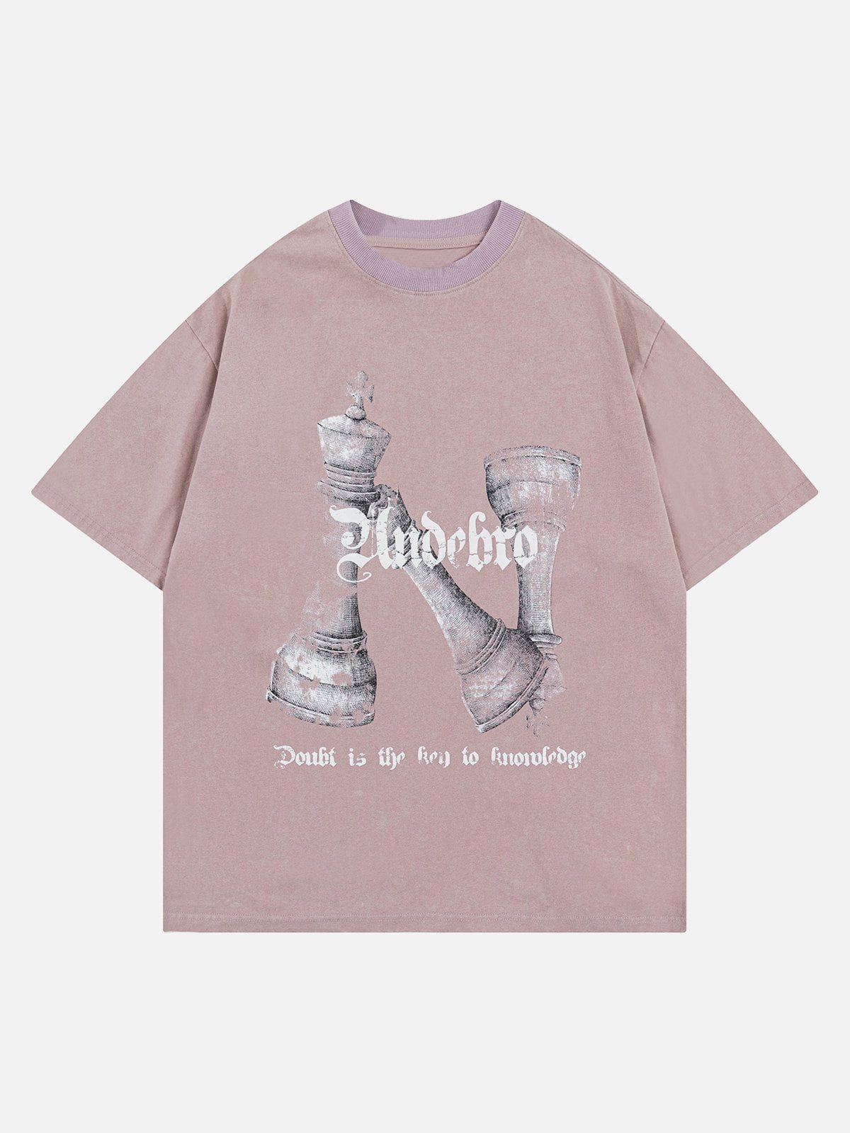 Chess Print Washed Tee