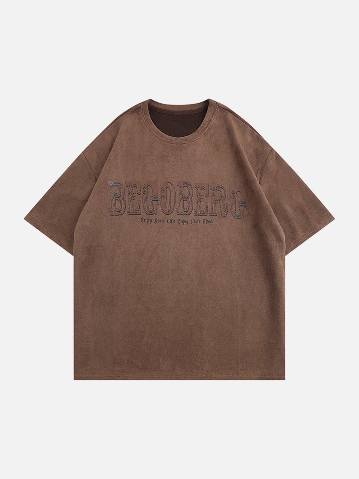 Circle Letter Graphic Suede Tee
