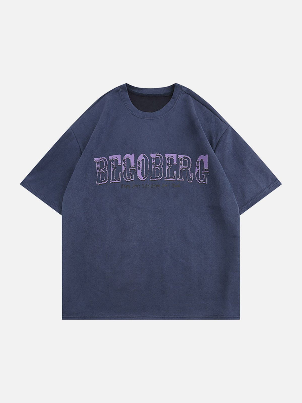 Circle Letter Graphic Suede Tee