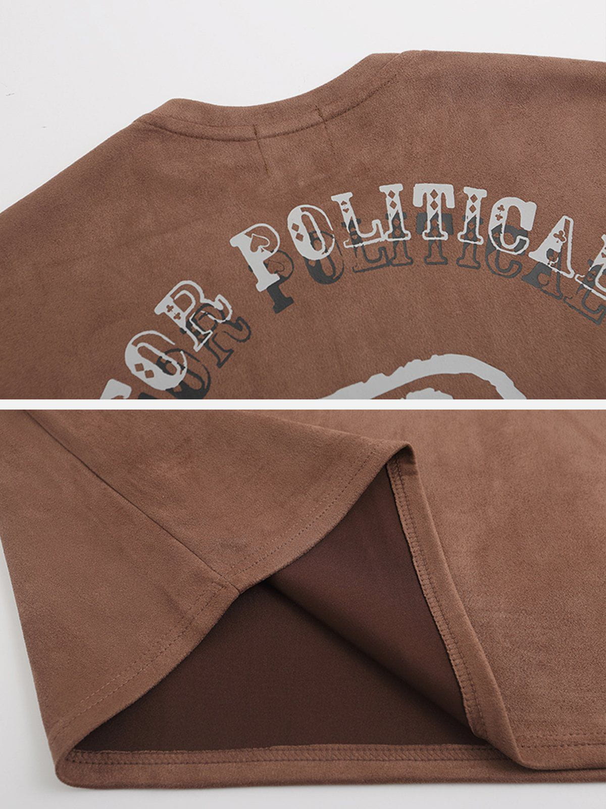 Circle Letter Graphic Suede Tee