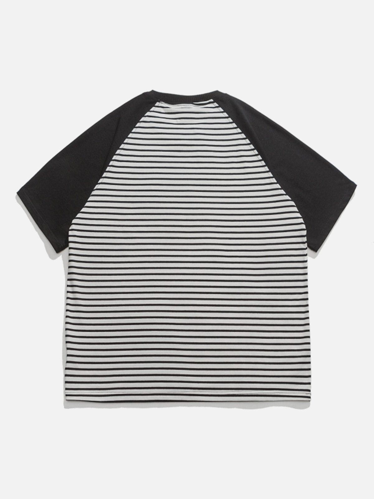 T-shirt à rayures color block