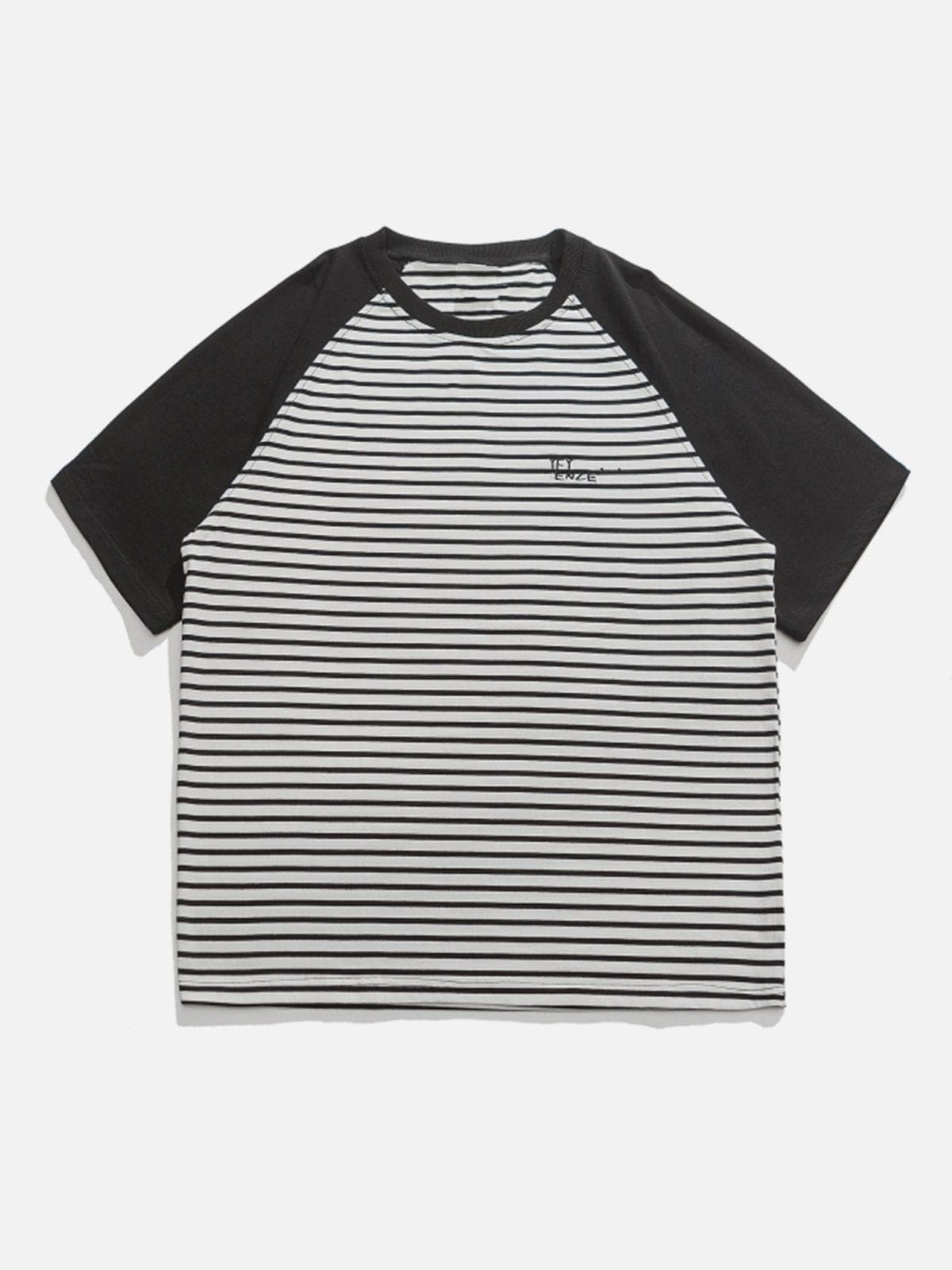T-shirt à rayures color block