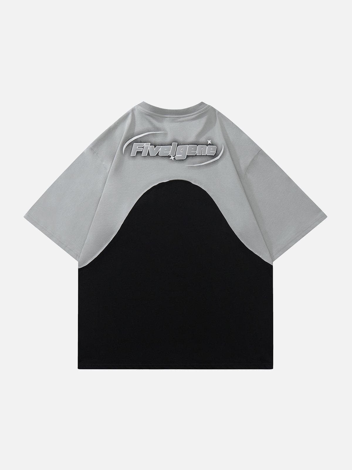 T-Shirt mit Farbblockierung 
