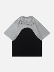 T-Shirt mit Farbblockierung 