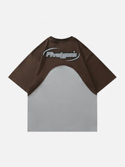 T-Shirt mit Farbblockierung 