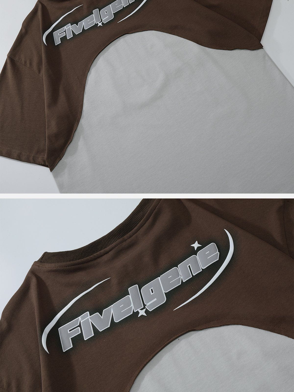 T-Shirt mit Farbblockierung 