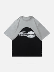 T-Shirt mit Farbblockierung 