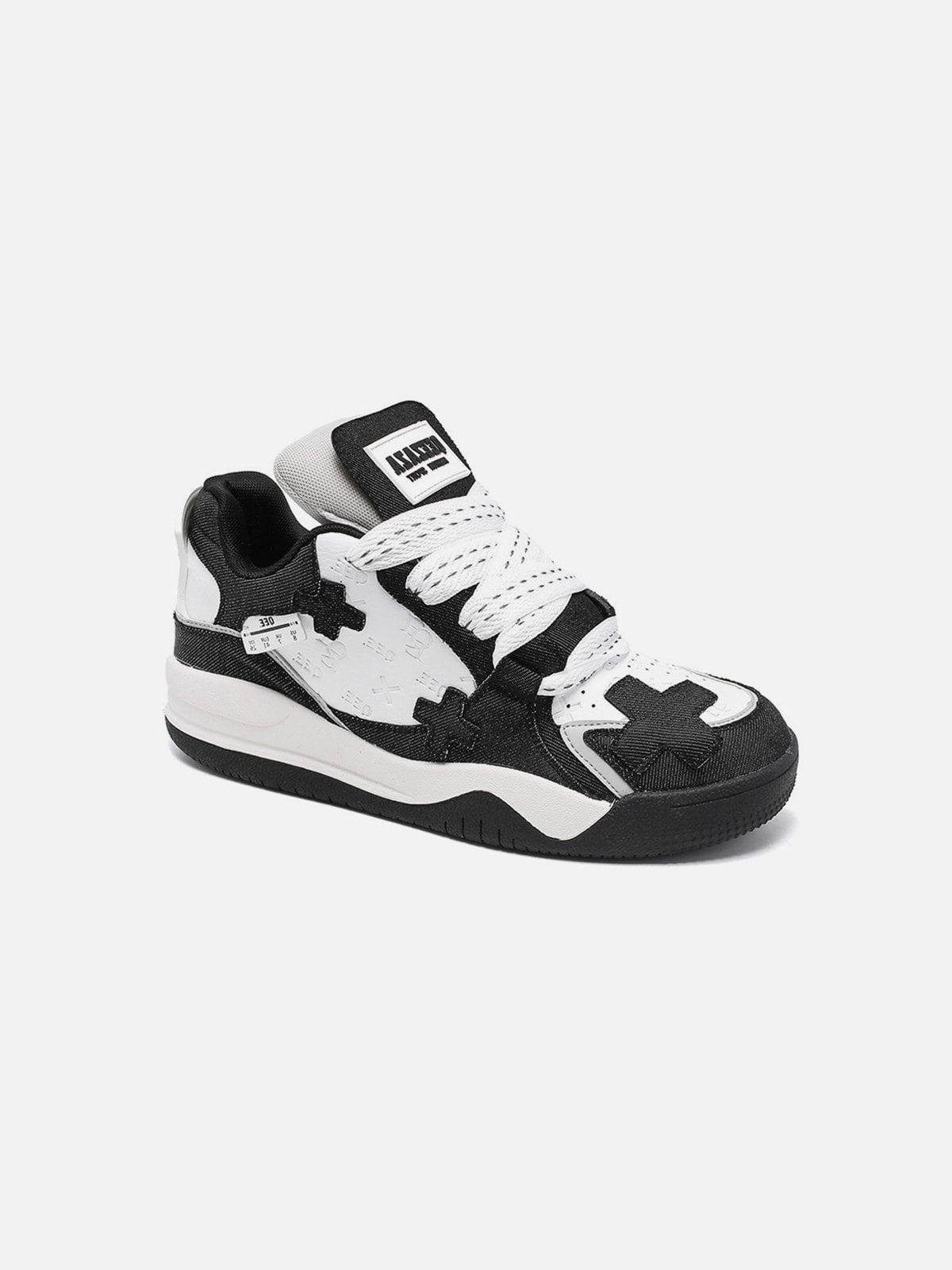 Skateschuhe mit Farbblockierung und dicker Sohle 