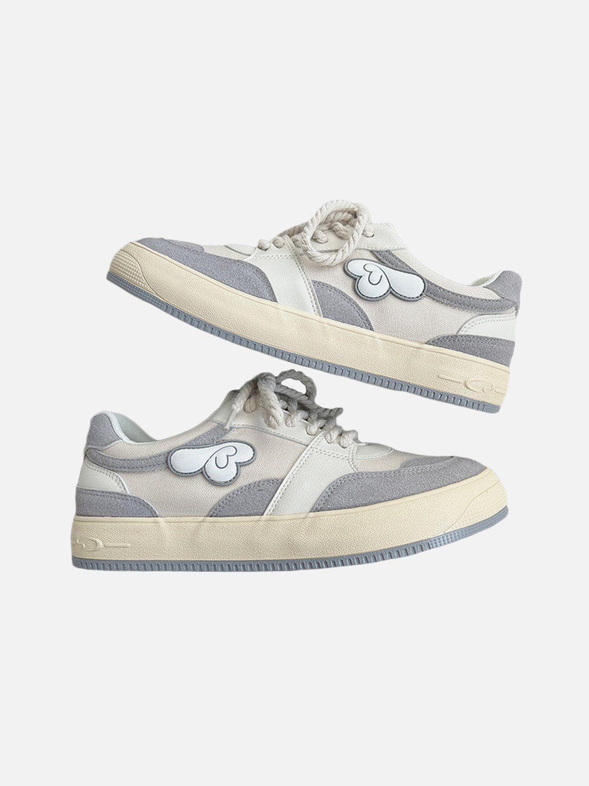 Colorblock Canvas Wings Graphic Casual Shoes