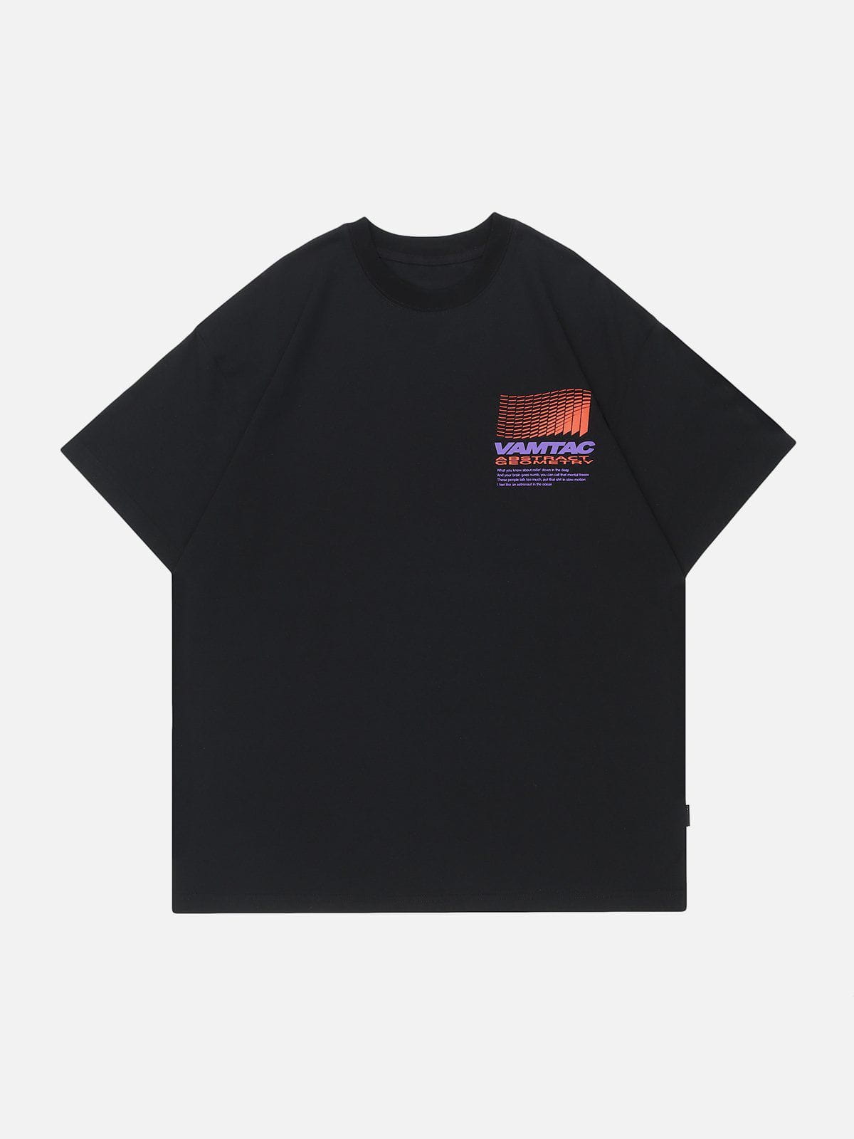 T-Shirt mit farbigem Schachbrettmuster 
