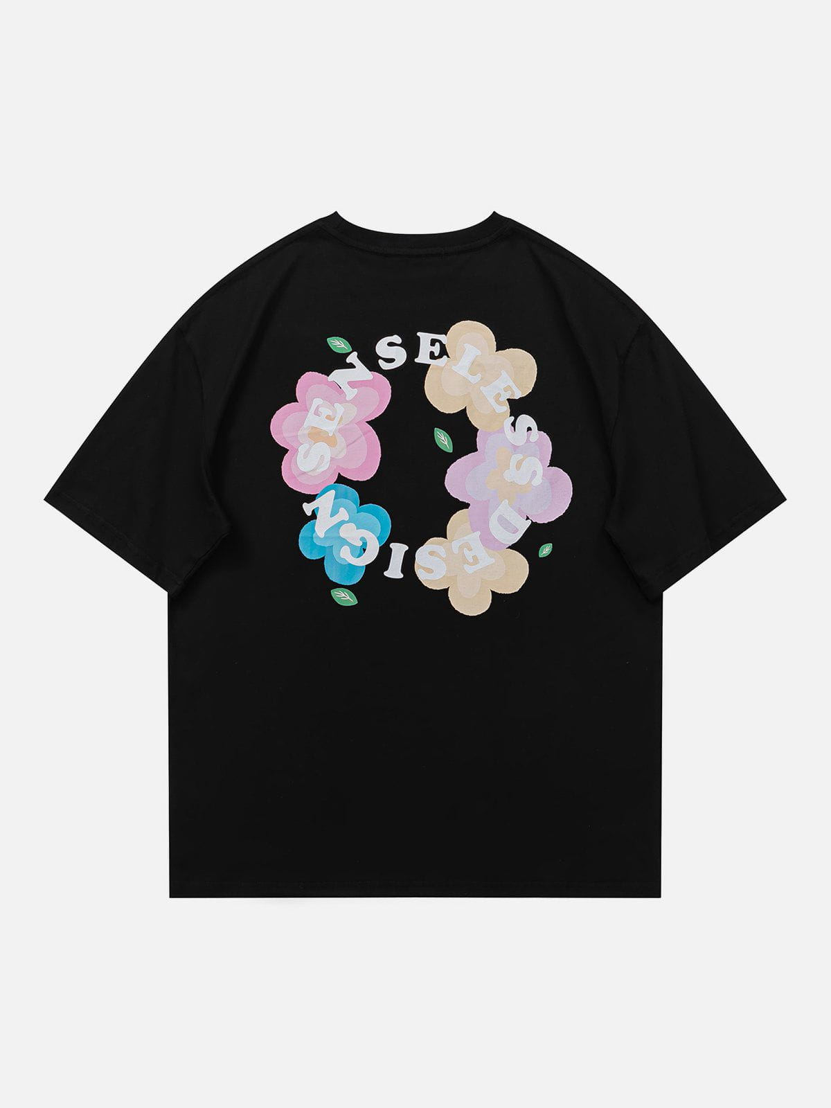 T-shirt imprimé fleurs colorées