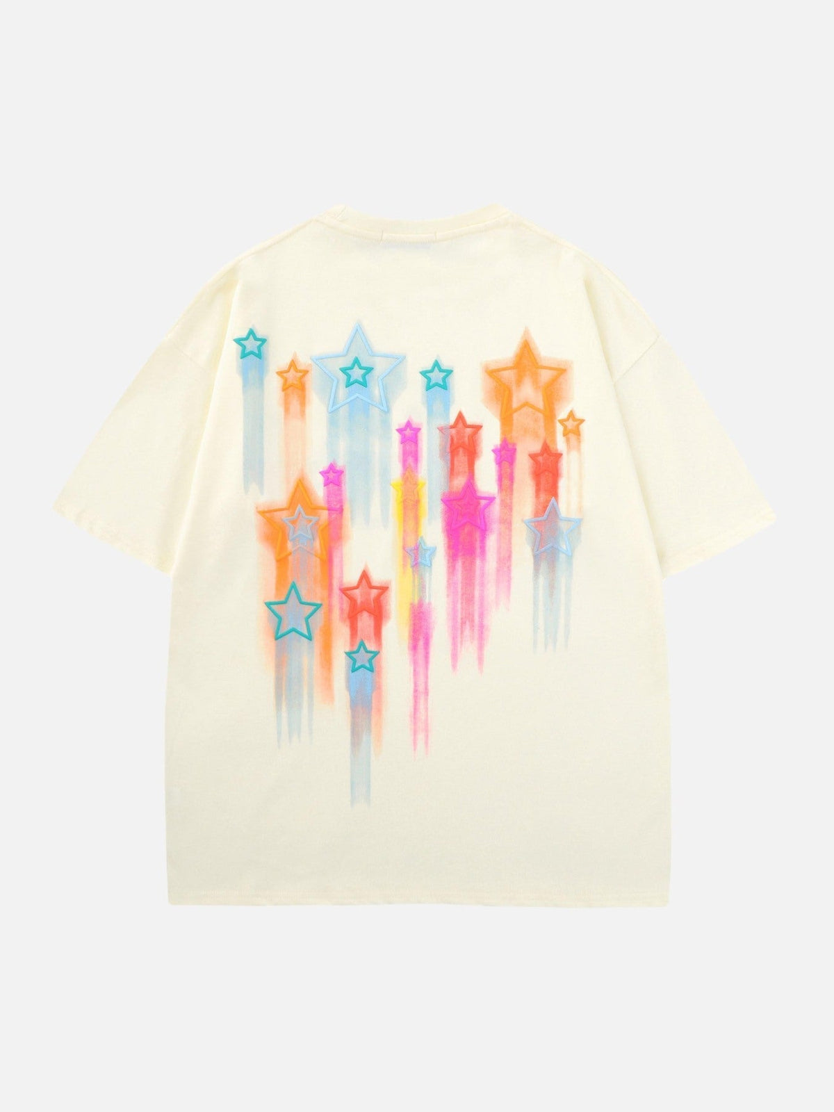 Buntes T-Shirt mit Sternen-Print 