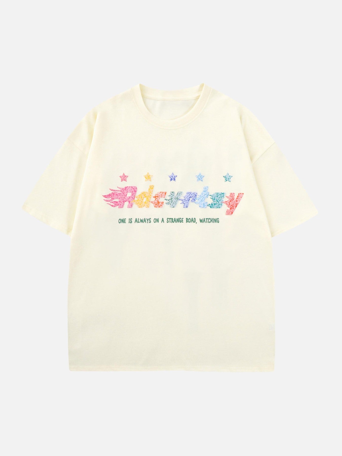 Buntes T-Shirt mit Sternen-Print 