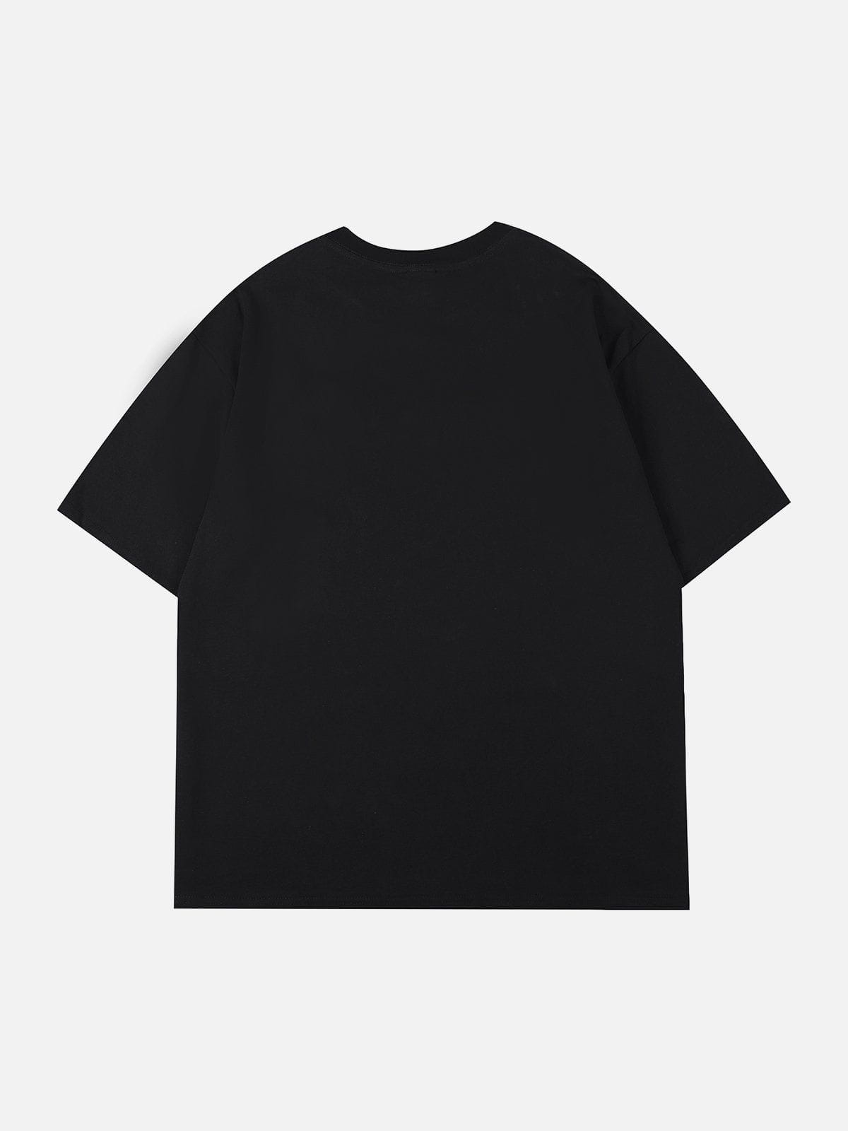 Buntes T-Shirt mit Graffiti-Buchstaben-Print 