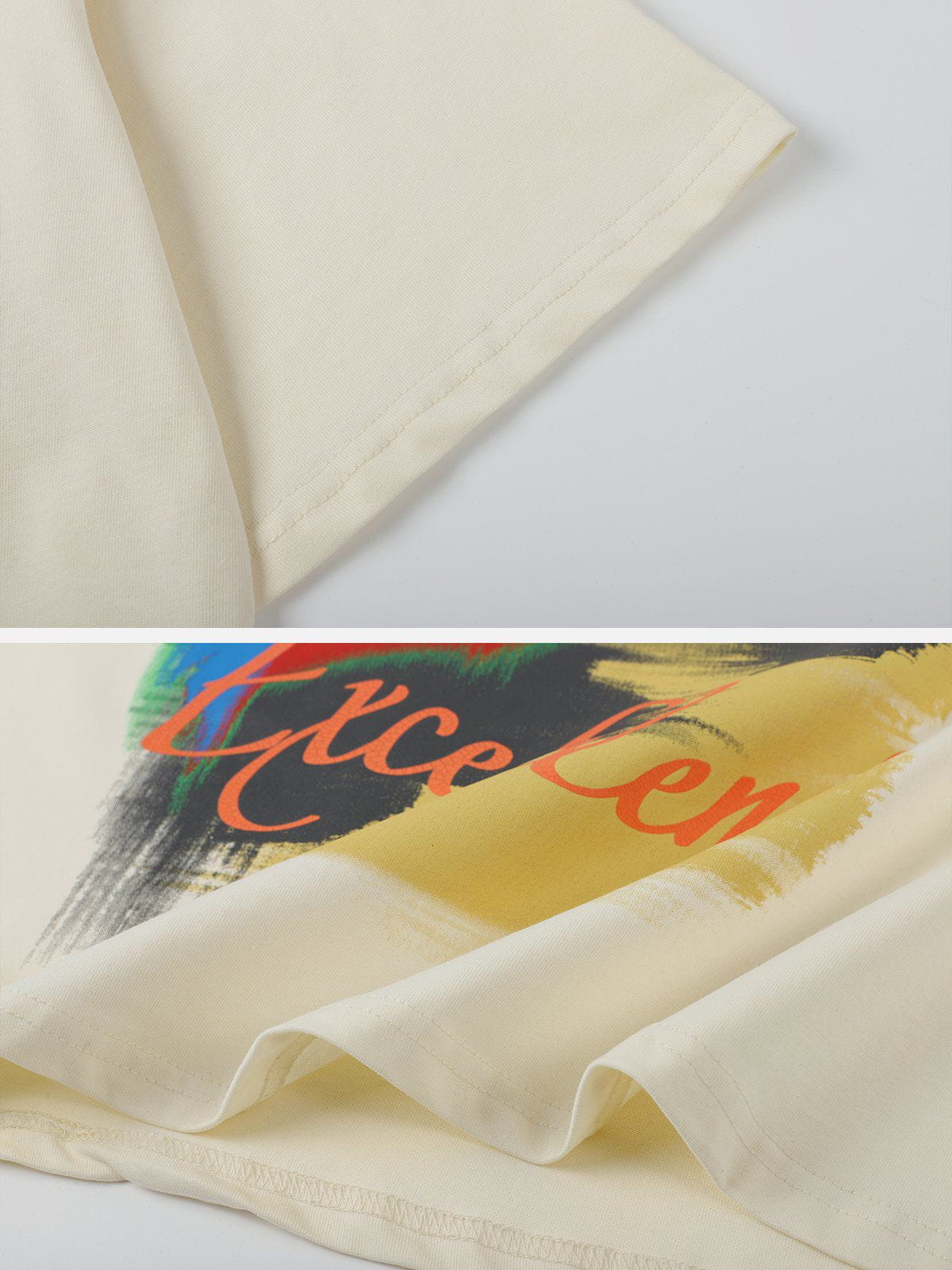 Buntes T-Shirt mit Graffiti-Buchstaben-Print 