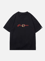 Baumwoll-T-Shirt mit Sternbild-Alphabet-Grafik 
