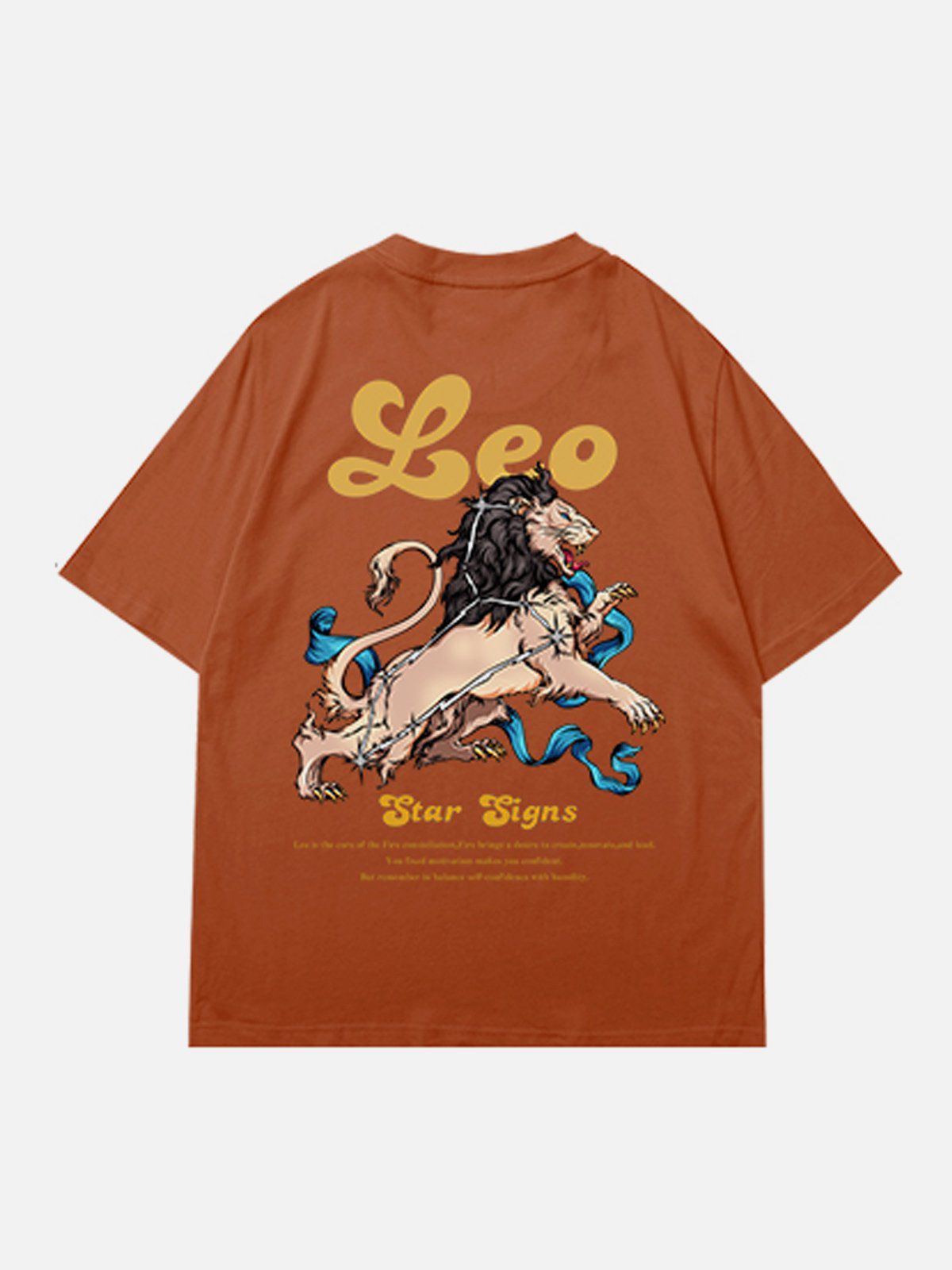Baumwoll-T-Shirt mit Sternbild-Alphabet-Grafik 