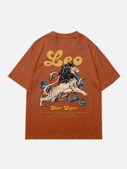 Baumwoll-T-Shirt mit Sternbild-Alphabet-Grafik 