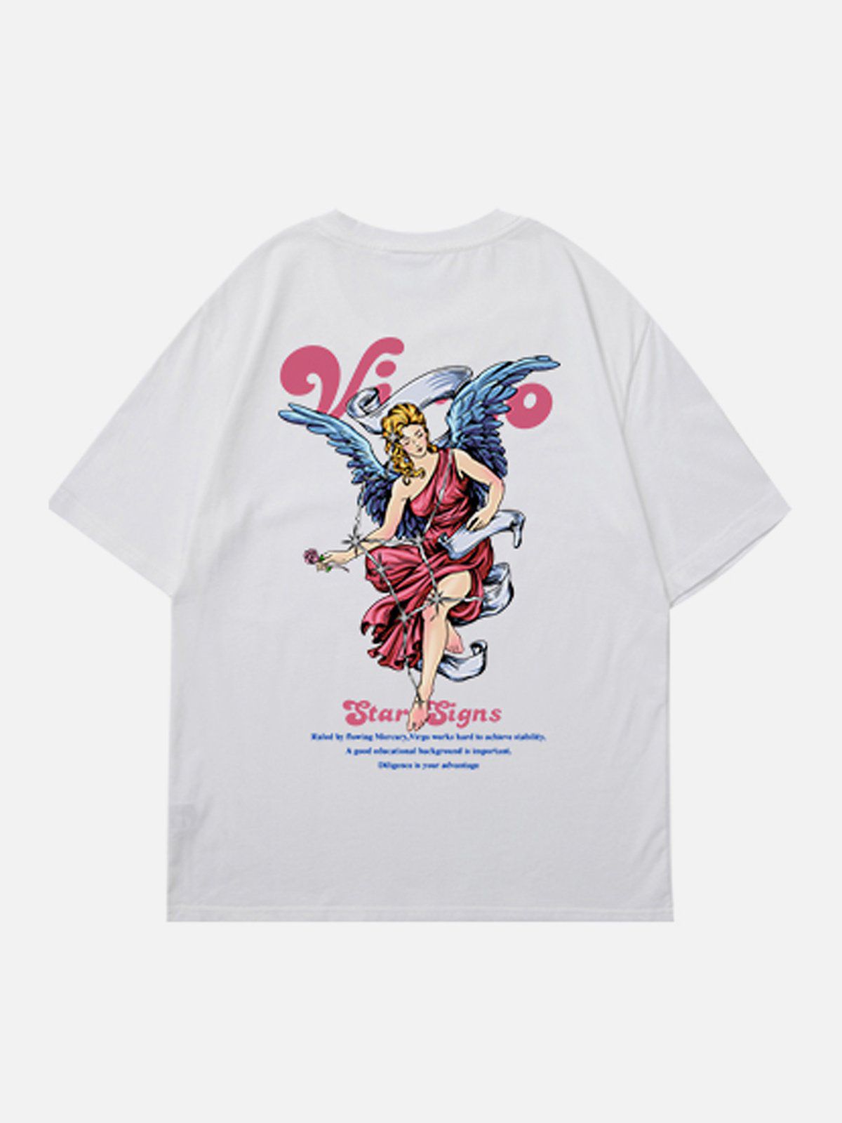 Baumwoll-T-Shirt mit Sternbild-Alphabet-Grafik 