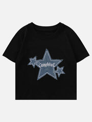 Cowboy Stars Patchwork-T-Shirt 