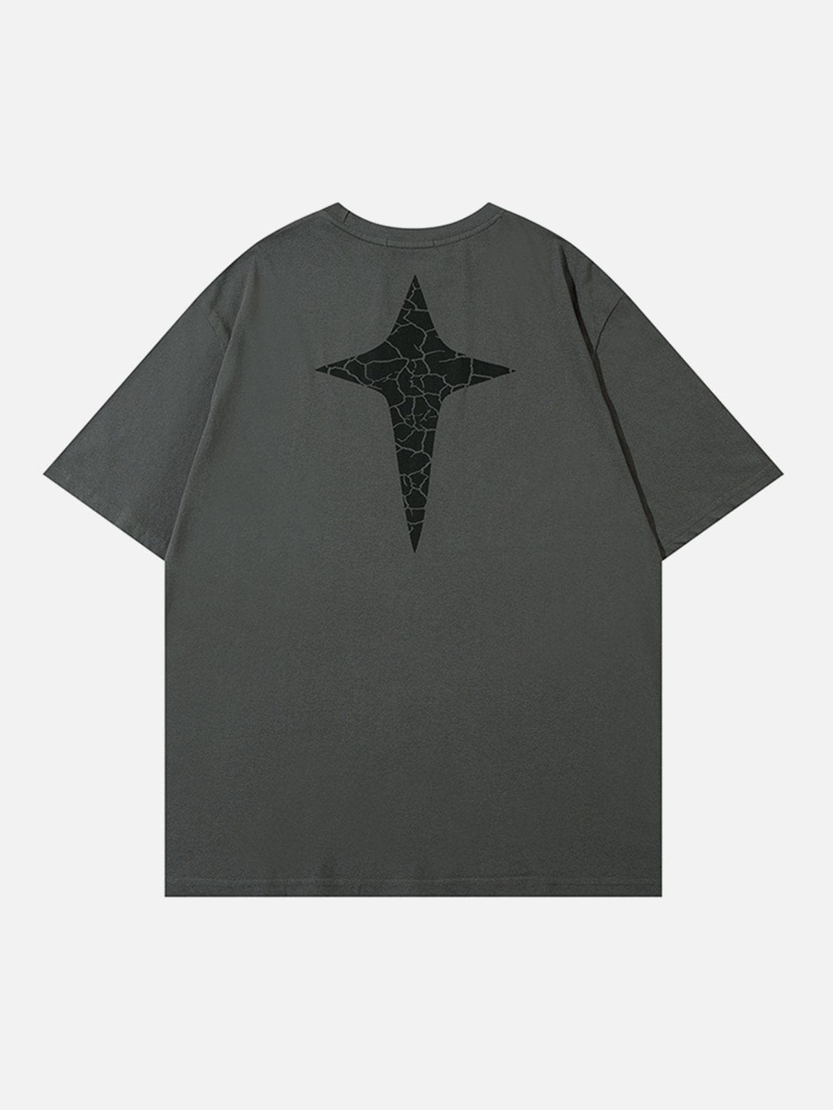 T-Shirt mit Stern-Vertigo-Print 