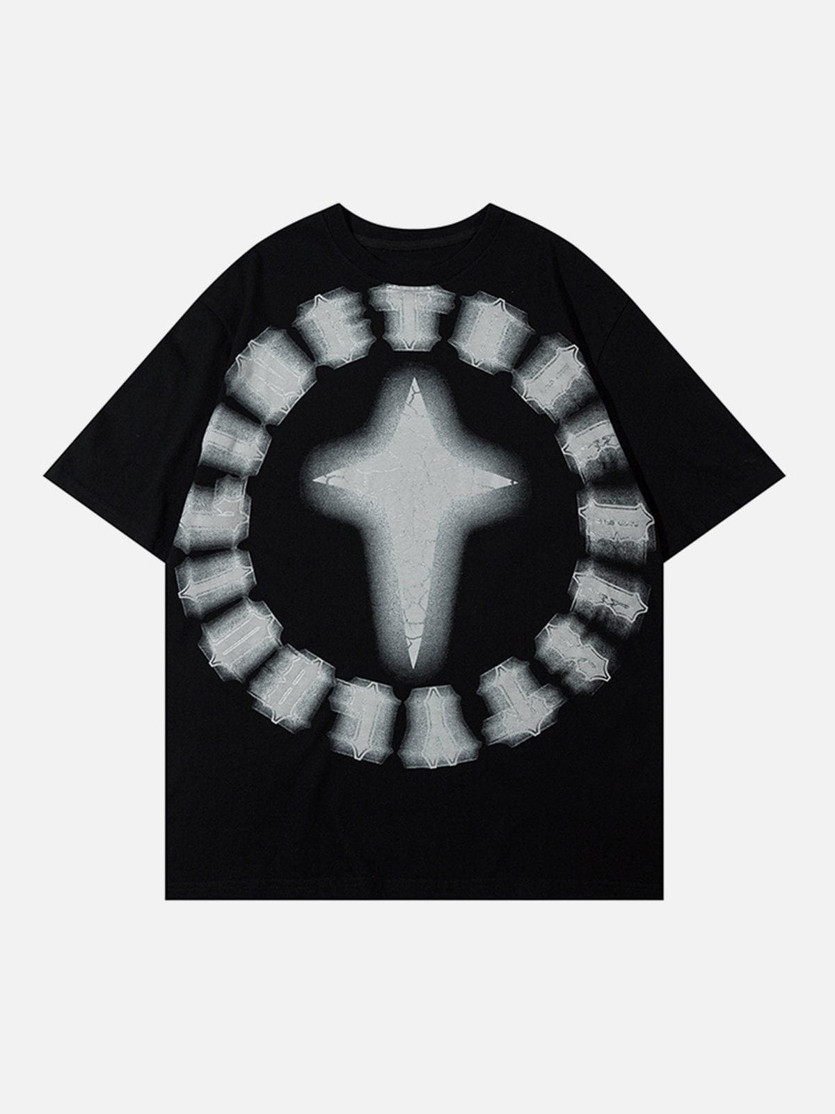 T-Shirt mit Stern-Vertigo-Print 