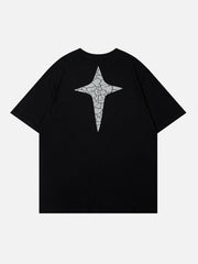 T-Shirt mit Stern-Vertigo-Print 