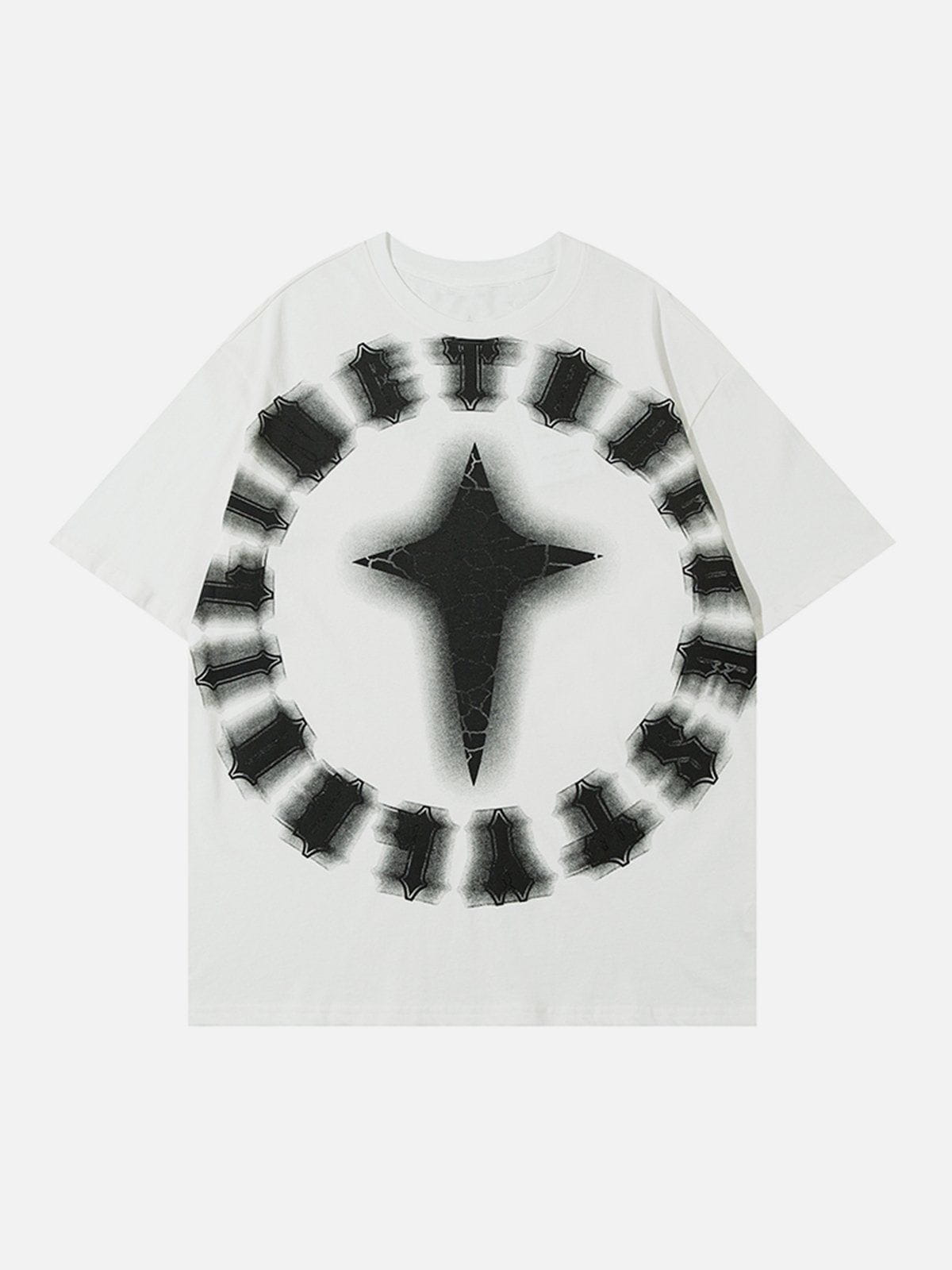 T-Shirt mit Stern-Vertigo-Print 