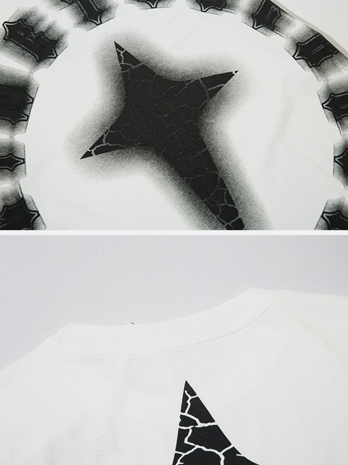 T-Shirt mit Stern-Vertigo-Print 