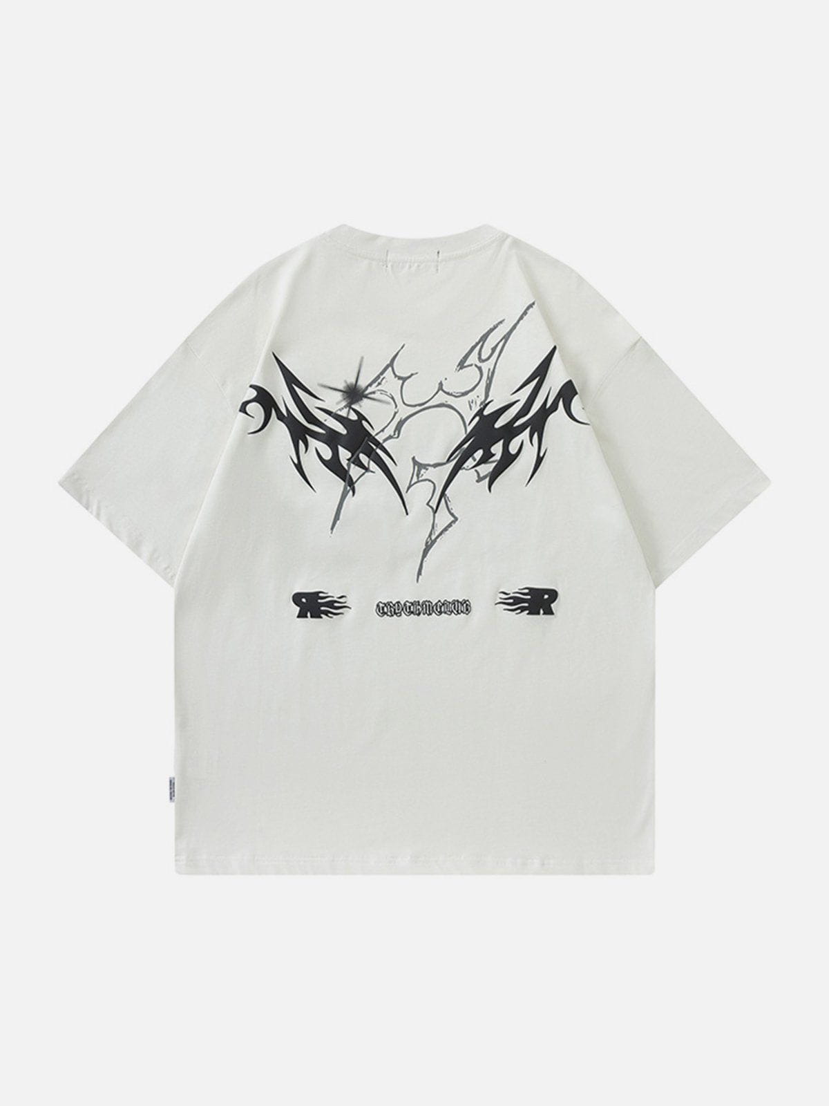T-Shirt mit kreativem Graffiti-Print 